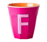 RICE Rice melamin cup medium letter - F 30 uchsia