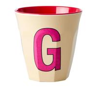 RICE Rice melamin cup medium letter - G 30 cl Pastel yellow