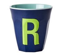 RICE Rice melamin cup medium letter - R 30 ark blue
