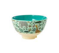 RICE Rice melamine bowl small green-jungle animals
