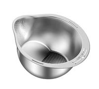 Rice Rinsing Bowl 304 Stainless Steel Rice Washer Strainer 7.48x5.51x3.54 inch for Vegetables Fruits Beans