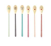 Rice, Set of 6 Assorted Melamine Latte Spoons