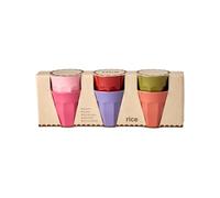 Rice Set of 6 Melamine Tumblers, Multi-Colour, 250 ml | BPA-free, medium camping cups, picnic cups, dishwasher safe