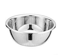 Rice Sieve Bowl Crafted From Stainless Steel Non Magnetic Material For Reliable Use In Washing Draining And Serving Applications(24cm)