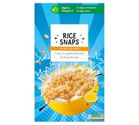 Rice Snaps Crispy Crunch Breakfast Cereal, Puffed and Toasted Rice, High in Vitamin D and Iron, 500g