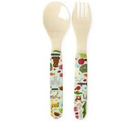 RICE - Spoon + Fork Melamine, Mint Wildlife - Mint