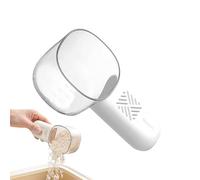 Rice Spoon - Measuring Cup and 15.5cm Spoon, Flour ladle - ABS Kitchen Spoon with Integrated Scale for Rice, Flour & pet Food, Ideal for Household use & Precise Portion Control in Everyday Life