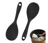 Rice Spoon Silicone, 2-Pack Silicone Rice Spoon Set, Heat-Resistant Non-Stick Cooking Utensils with Ergonomic Handle for Rice Salads, Mashed Potato - Dishwasher Safe & Food-Grade Kitchen Tools