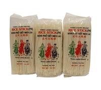 Rice Stick Noodle - 14 Oz. (Pack of 3 Bags) (Small) by Three Lady Brand