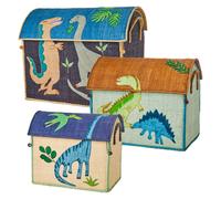 RICE - Storage Basket 3 Pieces, Dinosaur - Multi