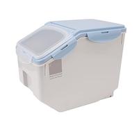 Rice Storage Container with Cup Airtight Sealed Food Grain Plastic Kitchen Supplies G 10KG for Home Use, Multifunctional Accessory (Blue 15KG)