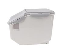 Rice Storage Container with Cup Airtight Sealed Food Grain Plastic Kitchen Supplies G 10KG for Home Use, Multifunctional Accessory (Gray 15KG)