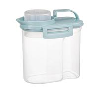 Rice Storage Rail - Large Grain Keeper, Clear Handling Bin | Airtight Kitchen Organizer, Dustproof Measuring Cup, Dry Food Holder,