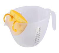 Rice Strainer, 1000ml Large Measuring Colander Plastic, Clear Scale Rice Washer Bowl with Handle, Washable Rice Washer for Cleaning Fruits, Vegetables, and Beans