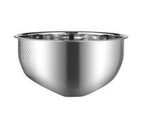 Rice Strainer Fine Mesh - Stainless Steel Fruit Washer Bowl, Durable Drainage Colander Design, Easy Grip Handle Style | Kitchen Rinsing Tool for Vegetables Pasta Meal Prep Cooking Camping Use