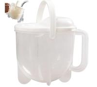 Rice Strainer Rice Washer Strainer Bowl 14oz Rice Plastic Strainer with Handle Grain Rice Washing Bowl with Removable Lid for Vegetable Fruit Pasta Kitchen Colander