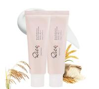 Rice Sunscreen SPF 50+ 2-Pack, Relief Sun Rice & Probiotics Korean Sunscreen, Broad Spectrum Face and Body Sun Cream, Lightweight, Non-Greasy, Moisturizing, for Sensitive Skin, 50ml Each