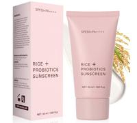 Rice Sunscreen SPF 50+, Probiotics Rice Moisturizing Suncream for Face Body, Protects & Brightens Skin, Reduces Blemishes, Non-Greasy, For All Skin Types(50g/1.69oz.)