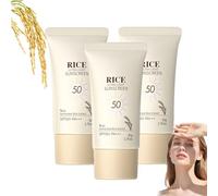 Rice Sunscreen SPF50+, Rice Probiotics Sunscreen with UVA/UVB Protection, Korean Rice Ultra-Light Sunscreen For Face & Body, Ultra Light Invisible & Waterproof for Brightening，3