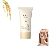 Rice Sunscreen SPF50+, Rice Probiotics Sunscreen with UVA/UVB Protection, Korean Rice Ultra-Light Sunscreen For Face & Body, Ultra Light Invisible & Waterproof for Brightening，1