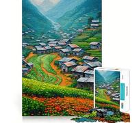 Rice Terraces Mu Cang Chai 1000 Piece Jigsaws for Teenagers Puzzle Boost Memory Quiet Calm Premium Cut Heartfelt Gift (38x26cm)