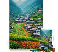 Rice Terraces Mu Cang Chai 1000 Piece Jigsaws for Teenagers Puzzle Boost Memory Quiet Calm Premium Cut Heartfelt Gift (38x26cm)
