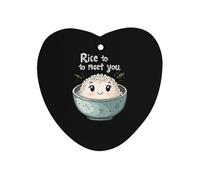 Rice to Meet You Car Air Freshener Automotive Aromatherapy Tablets Hanging Scented Cards Rearview Mirror Love form