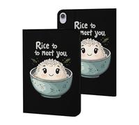 Rice to Meet You Funny Tablet Cases Multi-Viewing Angels Trifold Stand Case Compatible with iPad Series