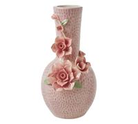 RICE - Vase With Flower Design, 25 cm - Pink