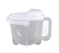 Rice Washing Bowl ABS Clear Scale Fine Strainer with Auxiliary Handle for Kitchen Rice Multigrain Beans Small Grain Food