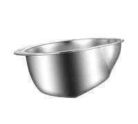 Rice Washing Bowl - Stainless Steel Washer Inclined Bottom Drainer | Kitchen Strainer Side Drainers Vegetable Rinse Tool | Food Cleaning Colander Helper Sink Preparation Accessory