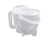 Rice Washing Bucket, ABS Clear Flush Type Fine Rice Washer Strainer Bowl Versatile Kitchen Cleaning Basket with Scale for Cleaning Fruits Vegetables Beans