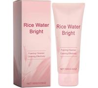 Rice Water Bright Facial Foaming Cleanser,Deeply Cleansing, Moisturizing, Gentle Exfoliating Face Wash for Oily Skin,Improve Redness,Pore Purifying, Brightening