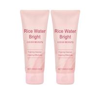 Rice Water Brightening Cleansing Foam, a gentle and moisturizing facial cleanser, deeply cleanses and gently exfoliates, suitable for sensitive skin.