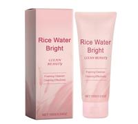Rice Water Brightening Cleansing Foam, a gentle and moisturizing facial cleanser, deeply cleanses and gently exfoliates, suitable for sensitive skin.
