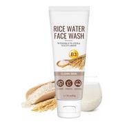 Rice Water Face Wash, Gentle Exfoliating Foaming Facial Cleanser - Helps Remove Dirt, Oil, and Impurities, Hydrating, Moisturizing, Skin Care Face Exfoliator - Suitable for All Skin Types