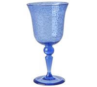 RICE - Wine Glass, Bubble Blue - Blue
