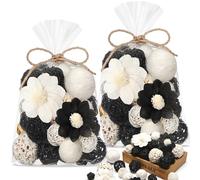 Riceshoot 2 Pack Potpourri Decorative Balls Bowl Filler Centerpiece, black