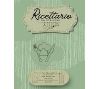 RICETTARIO DA SCRIVERE: Il tuo quaderno di cucina per scrivere ricette dall’antipasto al dolce.110 pagine a colori. quaderno ricette personalizzabile.