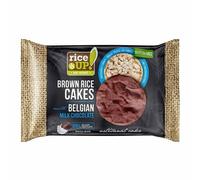RiceUP! Belgian Milk Chocolate Brown Rice Cakes, Gluten Free, Whole Grain, GMO Free, Natural Artisanal Snack, 10 Pack x 30g (2 Cakes per 30g Pack)
