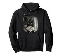 Rich Black Cat Money Fanning Motion Front Door Pullover Hoodie