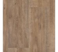 Rich Brown Oak Planks Magic Vinyl Flooring 2.8mm Thick Lino Roll Bathroom Kitchen (2m Wide x 3m Long)