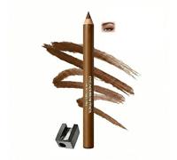 Rich Brown Waterproof Eyeliner & Eyebrow Pencil Set with Sharpener - Dual-Purpose Creamy Gel Formula for Sensitive Eyes, Precise Definition & Natural Filling, Long-Lasting Wear, 2-Pack