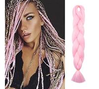 Rich Choices Braiding Hair Extensions Ombre 4 Tones Jumbo Braids Hair Extensions for Braiding Coloured Hair for Twist 24”, 1 Bundles - Light Pink