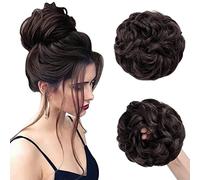 Rich Choices Real Hair Hairpiece with Elastic Band Big Bun, 55 g, Dark Brown
