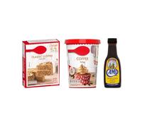 Rich Coffee Cake Baking Bundle 3 Pack - Includes Coffee Cake Mix (425g), Icing (400g) & a Bottle of Camp Coffee Essence (241ml)