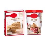 Rich Coffee Cake Mix 425g with Classic Coffee Icing 400g - Moist & Flavourful Sponge with Ready-to-Use Icing - Easy Baking Kit for evryone