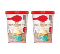 Rich Cream Cheese Style Icing - Ready to Spread Frosting for Red Velvet, Carrot Cake, Cupcakes & Desserts - Smooth Cream Cheese Flavour - Gluten Free - Easy Decorating & Glazing (2X400G)