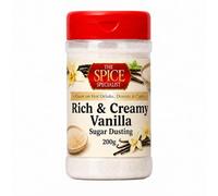 Rich & Creamy Vanilla Hot Drinks Sugar Dusting (200 g) Topper Sprinkles Flavouring - Also for popcorn, cupcake duster, icing, baking