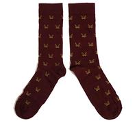 Rich Deep Burgundy Tiger Mens Wildlife Socks UK Size 6-11 Eur 39-45 US 7-12